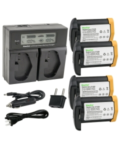 [Fully Decoded] Kastar 4-Pack 11.1V 4400mAh LP-E4N Battery and AC LCD Dual Fast Charger Compatible with Canon Mark III, Mark 3, EOS 1D Mark IV, Mark 4, EOS 1D C, EOS 1D X, EOS 1D X Mark II, Mark 2