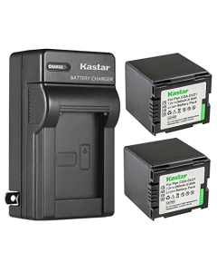 Kastar 2-Pack DZ-BP21 Battery and AC Wall Charger Replacement for Hitachi DZ-HS300E, DZ-HS301E, DZ-HS301SW, DZ-HS303, DZ-HS303A, DZ-HS303E, DZ-HS303SW, DZ-HS401, DZ-HS403, DZ-HS500A Camera
