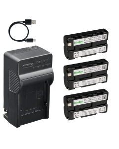 Kastar 3-Pack Battery and AC & USB-C Charger Compatible with Line 6 Variax JTV-59 JTV-69 JTV-89 Shuriken SR250 SR270 Standard Guitar Battery Replacement