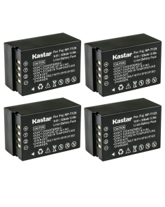 Kastar FNP-T125 Battery 4-Pack Replacement for Fujifilm NP-T125 NPT125 Battery, BC-T125 Charger, Fujifilm GFX 50S GFX50S GFX 50R GFX50R GFX 100 GFX100 Camera, Fujifilm VG-GFX1 Grip