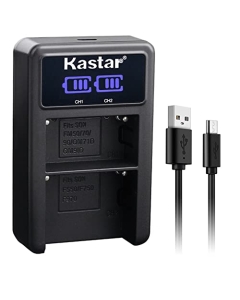 Kastar NP-FM50/FM55LED2 USB Battery Charger Compatible with Sony NP-FM30 NP-FM50 NP-FM55H NP-QM50 NP-QM51 NP-FM70 NP-FM71 NP-QM71 NP-QM71D NP-FM90 NP-FM91 NP-QM91 NP-QM91D Battery