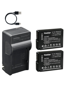 Kastar 2-Pack Battery and AC & USB-C Charger Compatible with DMW-BLD10 Camera for Panasonic Lumix GX1 G3 GF2 Digital Camera