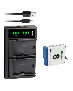 Kastar 1-Pack Battery and LTD2 USB Charger Replacement for GoPro HERO8 Hero 8, AHDBT-801, AHBBP-801, HERO7 Hero 7, AHDBT-701, AHBBP-701, HERO6 Hero 6, AHDBT-601, AHBBP-601, HERO5 Hero 5, AHDBT-501
