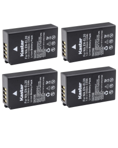 Kastar Battery (4-Pack) for Nikon EN-EL20, Nikon EN-EL20a and Nikon Coolpix A, Nikon 1 AW1, Nikon 1 J1, Nikon 1 J2, Nikon 1 J3, Nikon 1 S1, Nikon 1 V3, and Blackmagic Pocket Cinema Camera