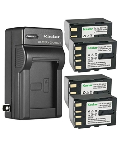 Kastar 4-Pack Battery and AC Wall Charger Replacement for JVC GR-DVL610, GR-DVL700, GR-DVL707, GR-DVL710, GR-DVL715, GR-DVL720, GR-DVL722, GR-DVL725, GR-DVL728, GR-DVL765, GR-DVL767, GR-DVL800