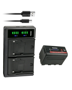Kastar 1-Pack Battery NP-F780Exp and LTD2 USB Charger Compatible with Kinefinity KineKIT Edge Camera Cage, Desview R5, 5.5 inch Touchscreen On-Camera Field Monitor, HDR/3D-Luts/Dual-use Battery System