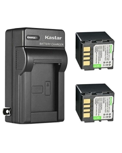 Kastar 2-Pack Battery and AC Wall Charger Replacement for JVC GZ-MG20US GZ-MG21 GZ-MG21AA GZ-MG21AC GZ-MG21AH GZ-MG21E GZ-MG21EK GZ-MG21EX GZ-MG21EY GZ-MG21ZEZ GZ-MG21U GZ-MG21US GZ-MG22 GZ-MG22AG