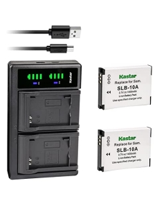 Kastar 2-Pack Battery and LTD2 USB Charger Replacement for WASPcam 9905 Wi-Fi, WASPcam 9906 CAMO, WASPcam 9907 4K Camera, SooCoo S60 S60B Sports Action Camera, SooCoo S70 Sports Action Camera
