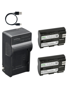 Kastar 2-Pack Battery and AC & USB-C Charger, Compatible with Canon BP-511 BP-511A BP-512 BP-514 and Canon EOS 5D 10D 20D 30D 40D 50D 300D D30 D60 PowerShot G1 G2 G3 G5 G6 ZR20 ZR30 Optura 10 20 50MC