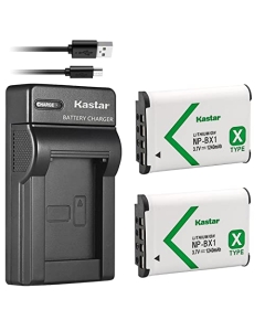 Kastar Battery (X2) & Slim USB Charger Replacement for Sony NP-BX1 Cyber-Shot DSC-HX50VDSC-HX300DSC-RX1 RX1R RX100 RX100 II RX100M II RX100 III RX100M3 WX300 HDR-AS10 AS15 AS30V AS100V AS100VR CX240