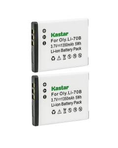 Kastar Li-70B Battery 2-Pack Replacement for Olympus D-700, D-705, D-710, D-715, D-745, FE-4020, FE-4040, FE-5040, VG-110, VG-120, VG-130, VG-140, VG-145, VG-150, VG-160 Camera