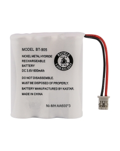 Uniden BT-905 Replacement Rechargeable Battery for Many Uniden Phone Systems and Cordless Handsets, Nickel Metal Hydride Rechargeable Battery, DC 3.6V 600mAh