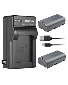 Kastar 2-Pack Battery and AC Wall Charger Replacement for Huepar 503DG, 503CG/503CR, 602CG/602CR, 603CG/603CR, 603CG-BT 3D, 603BT-H 3D Bluetooth Connectivity Green Beam