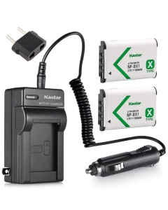 Battery (2-Pack) and Charger for Sony HDR-CX405, HDR-CX440, HDR-PJ440, HDR-PJ410 Handycam Camcorder