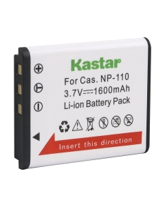 Kastar 1-Pack Battery Replacement for Casio NP-110 NP-160 Battery, Exilim EX-ZR20, Exilim EX-FC500S, Exilim EX-ZR50, EX-ZR55, Exilim EX-ZR60, Exilim EX-ZR65, Exilim EX-ZR70, Exilim EX-ZS220 Cameras