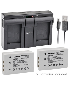 Kastar 2X Battery + USB Dual Charger for Sanyo DB-L90, DB-L90AU, VAR-L90, VAR-L90AU and Sanyo DMX-SH11, DMX-SH11K, DMX-SH11R, VPC-SH1, VPC-SH1BK, VPC-SH1EXBK, VPC-SH1EXR, VPC-SH1GX, VPC-SH1R Cameras