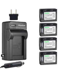 Kastar Battery X4 & AC Travel Charger for Samsung IA-BP105R and Samsung HMX-F80BN/XAA HMX-F80SN/XAA HMX-F800BN HMX-F800BP HMX-F800BN/XTC HMX-F90BP HMX-F90WP HMX-F90BN/XAA HMX-F90WN/XAA Camcorder