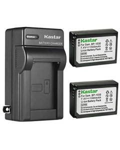Kastar 2-Pack Battery and AC Wall Charger Replacement for Samsung BP-1030, BP-1130, ED-BP1030 Battery, Samsung NX200, NX210, NX300, NX300M, NX310, NX500, NX1000, NX1100, NX2000 Cameras