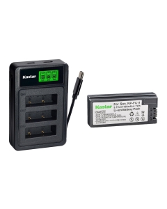 Kastar 1-Pack Battery with LZD3 USB Triple Charger Compatible with Sony NP-FC11 NP-FC10, DSC-P2 P3 P5 P7 P8 P9 P10 P12 F77 FX77 V1 Cameras