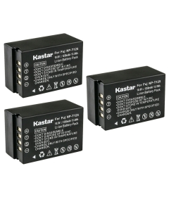 Kastar FNP-T125 Battery 3-Pack Replacement for Fujifilm NP-T125 NPT125 Battery, BC-T125 Charger, Fujifilm GFX 50S GFX50S GFX 50R GFX50R GFX 100 GFX100 Camera, Fujifilm VG-GFX1 Grip