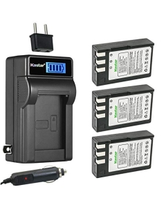Kastar 3-Pack EN-EL9 Battery and LCD AC Charger Compatible with Nikon EN-EL9 EN-EL9a EN-EL9e Battery, Nikon MH-23 Charger, Nikon Battery Grip BG-2A for Nikon D40/D40x/D60/D3000/D5000 DSLR Camera