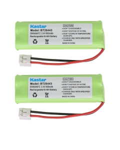 Kastar Cordless Battery (2 Pack), Ni-MH 2.4V 800mAh, Replacement for BT-18443 BT-28443 89-1337-00-00 VTech LS-6115 LS-6117 LS-6125 LS6126 LS6225 Wireless Home Handset Telephone