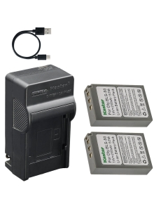 Kastar 2-Pack Battery and AC & USB-C Charger, Compatible with Olympus BLS-50, Pen E-P/E-PL/E-PM Series, OM-D E-M10 II/III/IV, OM-D E-M5 Mark III, OM-5, Stylus 1/1s, and E-System E-400–E-620 Camera