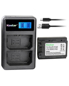 Kastar Battery 1 Pack and LCD Dual Charger for Sony NP-FZ100 BC-QZ1 and Sony Alpha 9, Alpha A9, Alpha 9R, Alpha A9, Alpha A9R, Alpha a9S, Alpha A7R III, Alpha A7R3, Alpha ILCE-7RM3 Camera