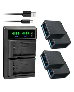 Kastar 4-Pack CGR-D54Pro Battery and LTD2 USB Charger Compatible with Panasonic CGA-D54 CGA-D54S CGA-D54SE CGA-D54SE/1B CGA-D54SE/1H CGA-D54Pro CGR-D54 CGR-D54S CGR-D54SE CGP-D54 CGP-D54S Battery