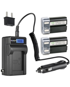 Kastar 2-Pack EN-EL1 Battery and LCD AC Charger Compatible with Nikon Cooipix 4300, Coolpix 4500, Coolpix 4800, Coolpix 5000, Cooipix 5400, Coolpix 5700, Cooipix 8700, Coolpix 775