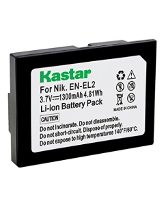 Kastar Battery (1-Pack) for Nik EN-EL2 Work with Nik Coolpix 2500, Nik Coolpix 3500, Nik Coolpix SQ500 Digital Cameras