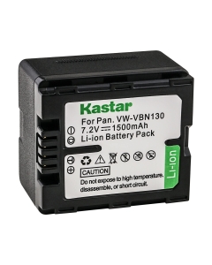 Kastar 1-Pack Battery VW-VBN130 Replacement for Panasonic HDC-SD800GK, HDC-SD800GK-3D, HDC-SD800K, HDC-SD800P, HDC-SD900, HDC-SD909, HDC-TM900, HDC-TM900GK, HDC-TM900GK-3D Camera
