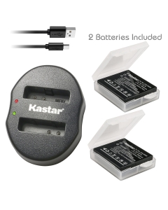 Kastar Battery X2 & Dual USB Charger for Kodak LB-080 Samsung IA-BH125C Ricoh DB-60 DB-65 Sigma BP-41 Pentax D-Li106 Panasonic CGA-S005 CGR-S005 DMW-BCC12 DMW-BCC12PP Leica BP-DC4 Fujifilm NP-70