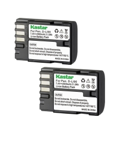 Kastar D-Li90 Battery 2-Pack Replacement for Pentax K-1, K-01, K-3, K-3 II, Pentax K-3 Mark III, K-5 K5, K-5 II, K-5 IIs, K-7 K7, Pentax 645D, 645Z IR, K-01, K-1, K-3 II, K-5 II, K-7 II DSLR Camera