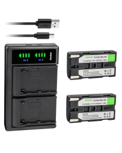 Kastar 2-Pack SB-L160 Battery and LTD2 USB Charger Replacement for Samsung VP-W90, VP-W95D, VP-W97, SC-L520, SC-L530, SC-L550, SC-L600, SC-L610, SC-L630, SC-L650, SC-L700, SC-L710, SC-L750, SC-L770