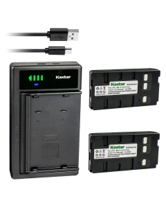 Kastar 2-Pack Battery and Smart USB Charger Replacement for Panasonic VZ-LDS15 PV-10 PV-10B PV-10PX PV-14 PV-17 PV-18 PV-19 PV-20 PV-21 PV-22 PV-31 PV-32 PV-332 PV-333 PV-362 PV-40 PV-41 PV-42 PV-43