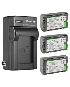 Kastar 3-Pack Battery and AC Wall Charger Replacement for Panasonic NV-RX11EG, NV-RX22EG, NV-RX33EG, NV-RX66EG, PV-DBP8, PV-DVP8-A, PV-DC152, PV-DC252, PV-DC352, PV-DV51, PV-DV52, PV-DV53, PV-DV73