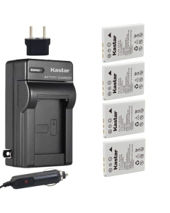 Kastar Battery 4-Pack and Charger for Nikon EN-EL8 Coolpix P1 P2 Coolpix S1 S2 S3 S5 S6 Coolpix S7 S7c Coolpix S8 Coolpix S9 Coolpix S50 Coolpix S51 S51c Coolpix S52 S52c Cool-Station MV-11 MV-121