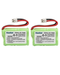 Kastar 2-Pack 4.8V 170mAh Ni-MH Rechargeable Battery for SportDog FR200, SD-400, SD-800, PetSafe Yard & Park Remote Dog Trainer, PDT00-12470 RFA-417 PAC00-12159 FR-200P Collar Receiver Plus Coaster