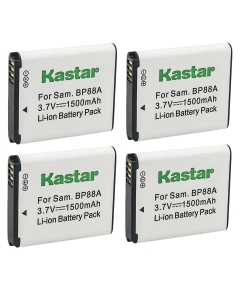 Kastar Battery 4-Pack Replacement for Samsung EA-BP88A EABP88A, BP-88A BP88A Battery, Samsung DV200, DV300, DV300F, DV305, DV305F Digital Cameras