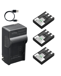 Kastar 3-Pack Battery and AC & USB-C Charger, Compatible with NB-3L NB-3LH Camera, for Canon PowerShot SD10 SD100 SD110 SD20 SD40 SD500 SD550 A80 Digital IXUS 700 750 i i5 IXY Digital 30 600 700