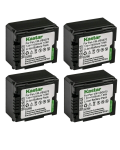 Kastar 4-Pack Battery Replacement for Panasonic HDC-TM20, HDC-TM20K, HDC-TM20K8, HDC-TM20R, HDC-TM20S, HDC-TM30, HDC-TM200, HDC-TM300, HDC-TM300K, HDC-TM300P, HDC-TM300PC, HDC-TM350, HDC-TM650