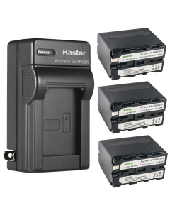 Kastar 3-Pack Battery and AC Wall Charger Replacement for Sony CCD-TRV93 CCD-TRV930 CCD-TRV94 CCD-TRV940 CCD-TRV95 CCD-TRV97 CCD-TRV98 CCD-TRV99 DSC-D770 CRX10U CVX-V18NS CVX-V18NSP DCR-TR7 DCR-TR7000