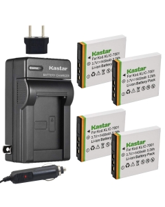 Kastar Battery (4-Pack) and Charger Kit for Kodak KLIC-7001 and Kodak EasyShare M320, M340, M341, M753 Zoom, M763, M853 Zoom, M863, M893 is, M1063, M1073 is, V550, V570, V610, V705, V750 Cameras