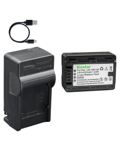 Kastar 1-Pack Battery and AC & USB-C Charger, Compatible with Panasonic VW-VBK180 VW-VBL090 VW-VBL180 HC-V10 HC-V100 HC-V500 HC-V700 HDC-SD40 SD60 SD90 HDC-TM40 TM80 TM90 SDR-H100 SDR-S50 SDR-T50