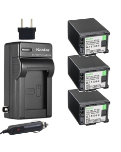 Kastar BP828 Battery (3-Pack) Charger Kit Replacement for BP-828 VIXIA HF G30, XA20, XA25 Camcorders