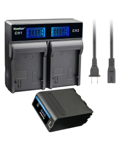 Kastar 1 Pack Battery NP-F990 PRO and LCD Dual Rapid Charger for Sony DCR-TRV620 DCR-TRV7 DCR-TRV720 DCR-TRV735 DCR-TRV820 DCR-TRV9 DCR-TRV900 FDR-AX1 PXW-Z100 HXR-NX5R MPK-DVF4 HDR-FX1 HDR-FX1000