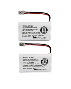 New! Genuine Uniden BBTY0651101 BT-1007 NiMH 600mAh DC 2.4V Rechargeable Cordless Telephone Battery (2-Pack)