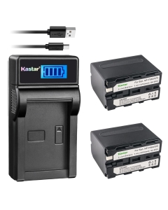 Kastar Battery X2 & LCD USB Charger Replacement for Sony NP-F970 NP-F960 NP-F950 & Sony DCR-VX2100, DSR-PD150, DSR-PD170, FDR-AX1, HDR-AX2000, HDR-FX1, HDR-FX7, HDR-FX1000, HVL-LBPB, HVR-HD1000U, HVR-V1U, HVR-Z1P