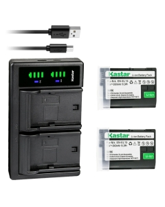 Kastar 2-Pack Battery and LTD2 USB Charger Replacement for Nikon D7000 D7100 D7200 D7500, Z 6, Z6, Z6 II, Z 7, Z7, Z7 II, Z 7 Q3, Z7Q3, 1 V1, D500 D600 D610 D750 D780 D800 D800E D810 D810A D850 Camera
